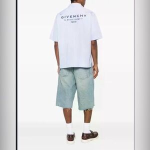 Givenchy Men's Pinstripe Bowling Shirt